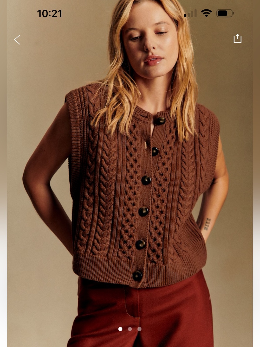 SÉZANE ROXANE CARDIGAN KNIT IN HAZELNUT